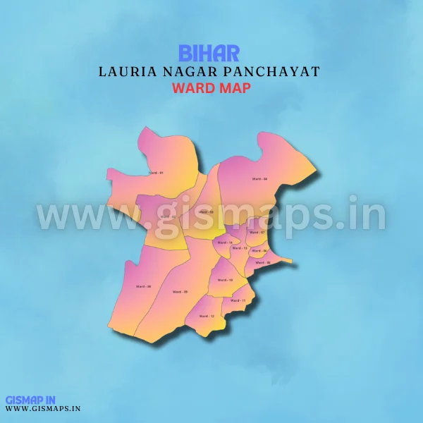 Lauria Nagar Panchayat Ward Map